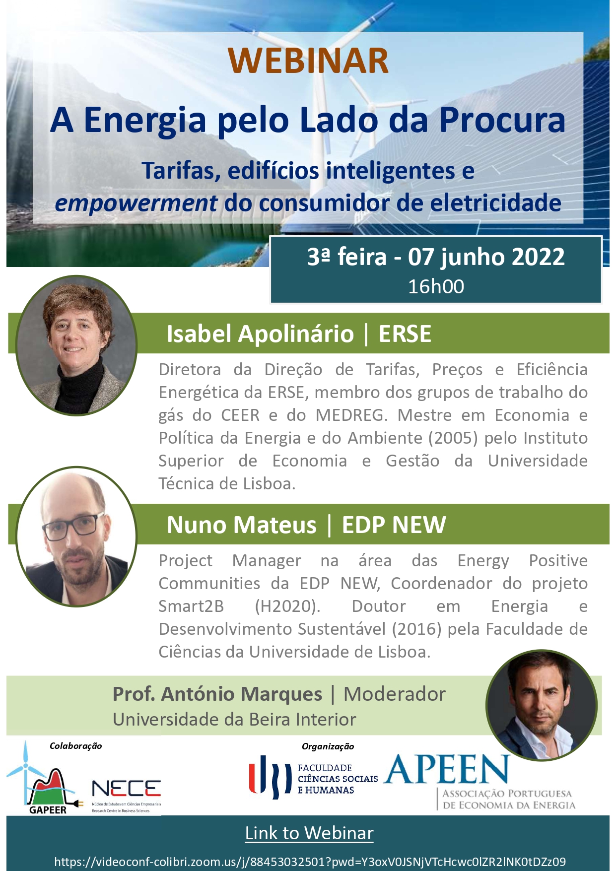 Cartaz do webinar